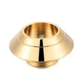 Polished gold stainless steel cremation urn and candle holder for pet or human ashes - Gold