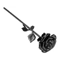 Elegante schwarze Rose Gedenkurne für Haustier-Asche, ein dekoratives Erinnerungsstück. - Schwarz 65*350mm