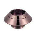 Elegant purple metallic stainless steel cremation urn and memorial candle holder - Coffee Gold