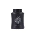 Elegant black cremation urn for human or pet ashes with silver Tree of Life motif - 15*9.5cm / Black