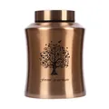 Bronze metal cremation urn with Tree of Life and Forever in our hearts engraving - 17.8*12cm / Brown