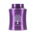 Elegant small purple metal cremation urn with tree of life for pet human ashes - 17.8*12cm / Purple