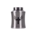 High-quality stainless steel pet cremation urn for dogs and cats with wing cross design - Silver (15x9.5cm)