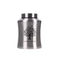 Silver stainless steel cremation urn featuring Tree of Life engraving for memorial - 15*9.5cm / Silver