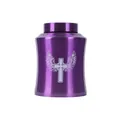 Purple stainless steel pet cremation urn with wings cross memorial jar for cats and dogs - Purple (15x9.5cm)