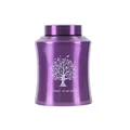 Elegant purple memorial cremation urn for human or pet ashes with Tree of Life design - 15*9.5cm / Purple