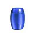 Mini aluminum alloy cremation urn for ashes in vibrant electric blue barrel shape - Blank Style / 11*16mm / Blue