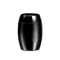 Elegant small black aluminum alloy memorial keepsake urn for human pet ashes and hair - Blank Style / 11*16mm / Black