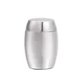 Miniature aluminum alloy cremation urn with polished silver finish in barrel shape - Blank Style / 11*16mm / Silver