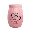 Pink memorial cremation urn for human or pet ashes with My Mama My Hero My Angel engraving - MAMA / Pink