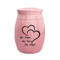 Pink memorial cremation urn featuring My Papa My Hero My Angel engraved heart design - Papa / Pink