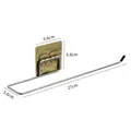 Wall-mounted kitchen paper towel holder with 27cm metal rack and adhesive base - Silver Style (3202)