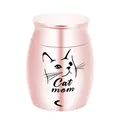 Elegant rose gold keepsake pet cremation urn for cat ashes with Cat Mom engraving - Rose Gold 40*30mm