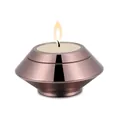 Rose gold metallic mini urn candle holder keepsake for pet or human ashes memorial - Candle Holder Set / Rose Gold