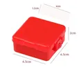 Compact red storage box containing 60 pieces of heavy duty double-sided adhesive pads - 60-piece Set / Clear