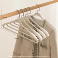 White matte non-slip clothes hanger with wide shoulder design for suits and coats - Frosted Style / 1 Piece / White