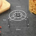 Compact stainless steel mini steamer rack for small pots and health cups in silver - Low Foot Style (1 Pack)