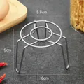 Mini stainless steel steaming rack trivet with 5.8cm inner diameter for small pots - High Foot Style (1 Pack)