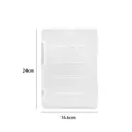 Transparent A4 plastic storage box with dimensions 24cm x 16.6cm for office documents - Small (24x16.6cm)