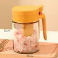 Yellow glass seasoning jar with handle for moisture-proof kitchen salt storage - 1 Piece / Yellow