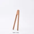 Handcrafted minimalist beech wood kitchen food tong for bread and baking, small size 20cm - Small (20cm)
