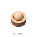 Difusor de aceites esenciales de madera de pino natural con base redonda y bola, 4,5cm - Forma Redonda / 4.5x4.5x2cm