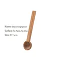 Handcrafted acacia wood mini seasoning spoon with long handle and round bowl - Large (13x3cm)