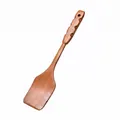 Handcrafted retro wooden spatula with ergonomic textured handle for non-stick pans - Schima Superba Vintage Spatula