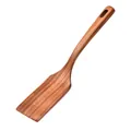 Ergonomic handcrafted natural teak wood spatula with long handle for non-stick cookware - Teak Frying Spatula / 34*8cm