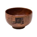 Ciotola vintage in legno di giuggiolo con motivo zodiacale di cavallo per bambini - Stile Cavallo