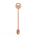 Fox-themed beechwood coffee stirrer with cute cartoon engraving and natural long handle. - Fox Style (Model 01)