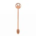 Beech wood coffee stirrer with cartoon rabbit head and carrot engraving - Rabbit Style (Model 03)