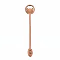 Eco-friendly handcrafted beechwood coffee stirrer with a cute cartoon raccoon design - Raccoon Style (Model 04)