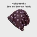 Stylish leopard print slouchy beanie hat for women in soft purple fabric - Purple