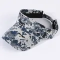 Digital camouflage sun visor hat with adjustable velcro strap for outdoor summer - Adjustable / Gray