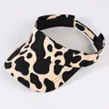 Visera solar de moda con estampado de vaca para protección solar al aire libre - Ajustable / Beige