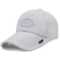 Cappellino da baseball bianco in rete traspirante da uomo con ricamo sportivo estivo - Bianco