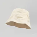 Κομψό vintage κοτλέ καπέλο bucket με πιέτες για γυναίκες σε μινιμαλιστικό μπεζ χρώμα - Ζαχαρί