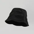 Κομψό μαύρο κοτλέ καπέλο bucket με πλισέ υφή για μια κομψή γυναικεία εμφάνιση - Μαύρο