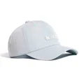 Seitenansicht einer hellblauen Baseballkappe aus gewaschener Baumwolle mit Stickerei - Regulär (55-59cm) / Blau
