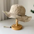 Lightweight Japanese style breathable quick-dry sun bucket hat for outdoor hiking and travel - Beige