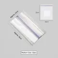 Medium 15-pack thickened clear food storage bags 18x22cm resealable zip lock closure - M / 15 Pieces (22x18cm)