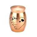 Rose gold memorial cremation urn with butterfly and heart engraving for ashes. - 30*40mm / Rose Gold