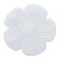 White flower-shaped silicone drain cover and sink strainer for bathroom kitchen - 15.5*15.5cm / White