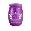 Urne funéraire commémorative en alliage violet avec gravure détaillée de papillon - Style Papillon Rose (101912) / 30x40mm / Violet