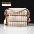 Thick coffee brown striped microfiber absorbent kitchen cleaning cloth 25x25cm - Thickened / 25*25cm / Coffee