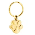 Elegante goudvergulde roestvrijstalen pootafdruk crematie gedenksleutelhanger voor as - Gouden Pootafdruk Hanger