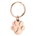 Elegante rosegouden roestvrijstalen pootafdruk crematie urn sleutelhanger hanger - Roségouden Pootafdruk Hanger