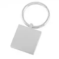 Llavero de urna de cremación cuadrado de acero inoxidable pulido para cenizas de recuerdo - Colgante Cuadrado / Plateado