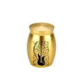 Miniature golden aluminum alloy pet cremation urn with guitar engraving, 40x30mm size - Guitar Pattern / 30x40mm / Gold